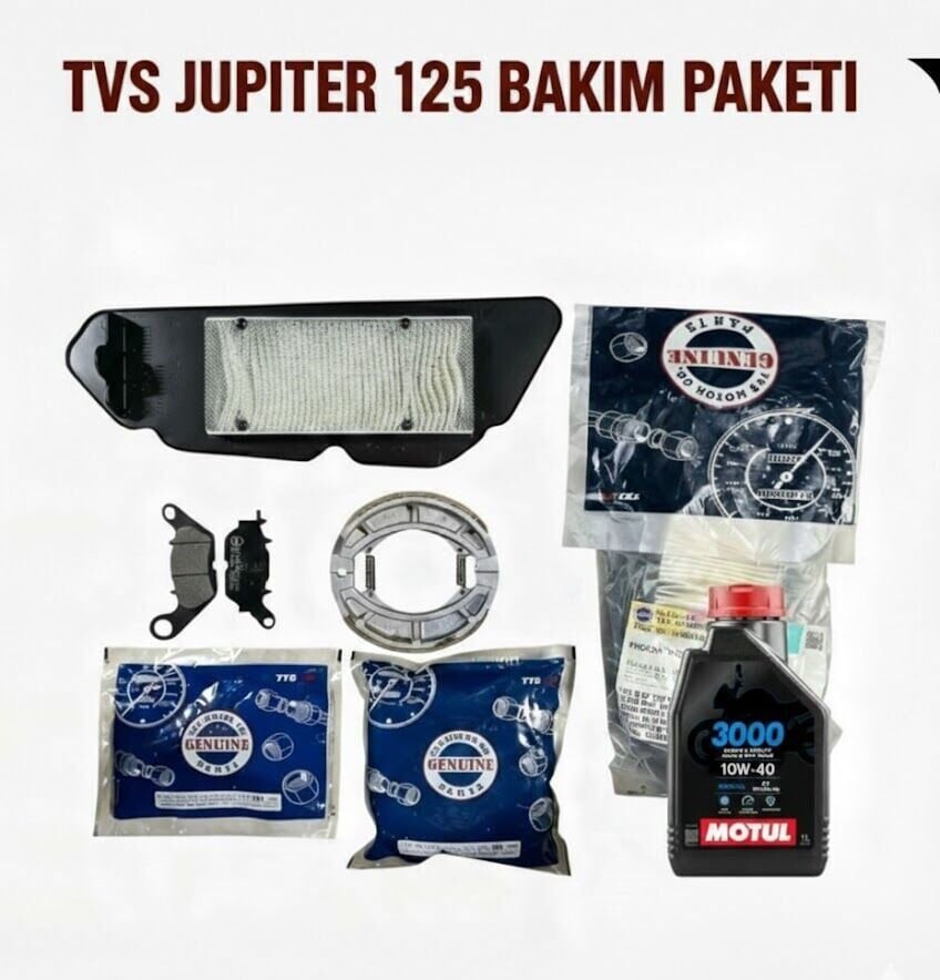 TVS JUPİTER 125 FULL ORİJİNAL BAKIM SETİ (MOTUL 3000 FARKIYLA!)